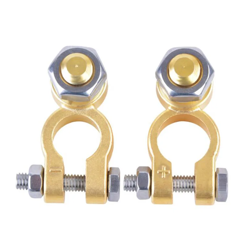 Universal Brass Battery Terminal Post Positive Negative For Car Vehicle Marine Boat