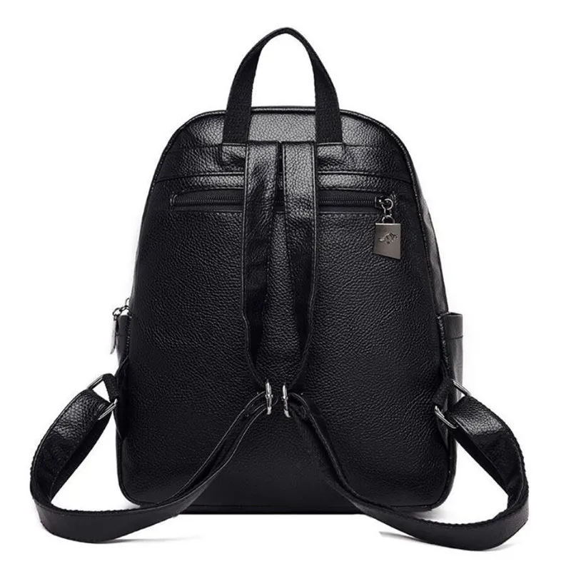 Genuine Leather Backpack Female 2023 New Fashion Mother Student Backpacks Soft Leather Large Capacity Travel Bag Bolso Mujer