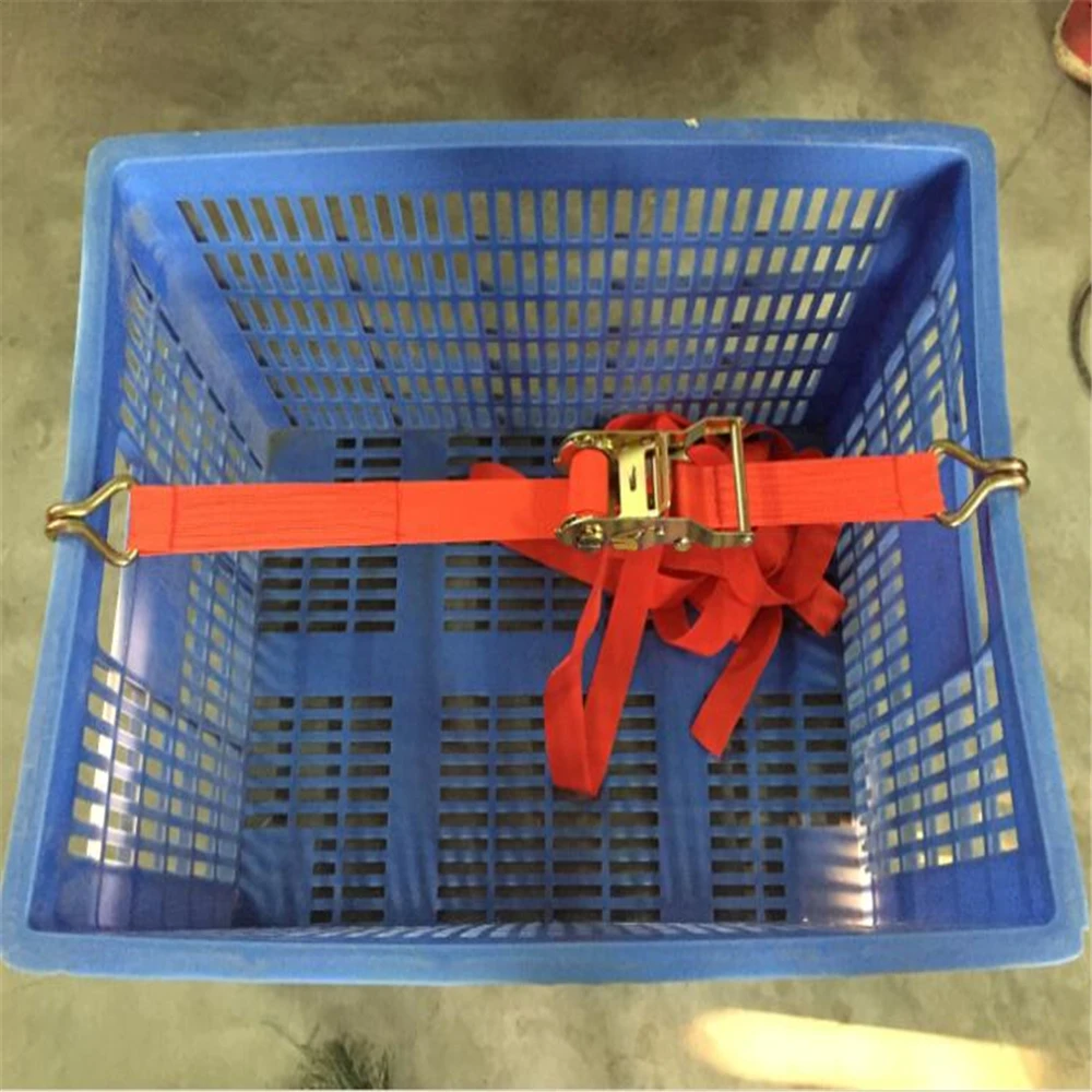 Cargo bundle with tensioner fixed tightener rope retractor double hook webbing section 3.8CM1 meter