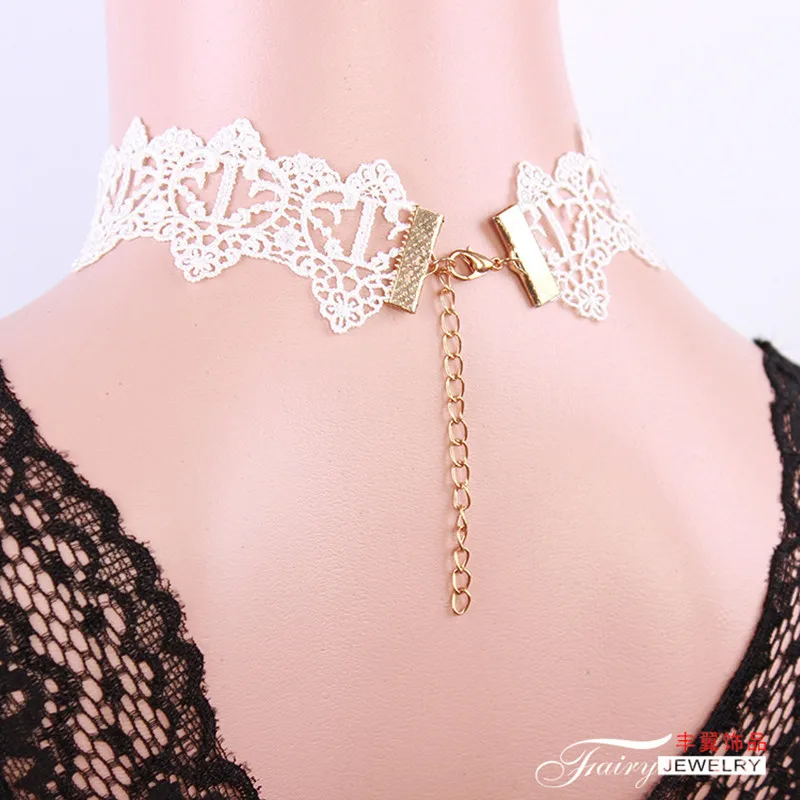 Collier ras du cou Vintage en dentelle, fausse perle, pour mariée, style Boho, accessoires de mariage ajustables faits à la main, vente en gros, GY052