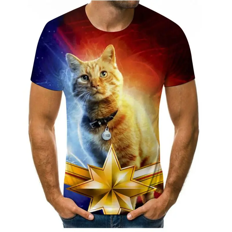 Cat Ragdoll Short Sleeve T-Shirt Half Sleeve 3D Printed T-Shirt Tops Men Women Kids Pet T-shirt Europe Size 6XL