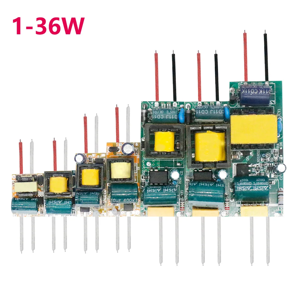 Zasilacz LED 12-18W 18-25W 25-36W AC90V-265V 180-200mA 280-300mA 300-350mA Moduł transformatora LED akcesoria do reflektorów