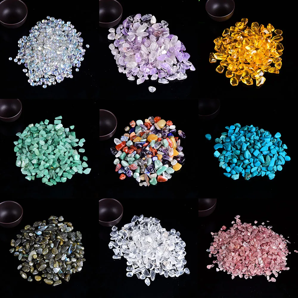 50g 100g Natural Crystal Gravel Specimen Rose Quartz Amethyst Home Decor Colorful for Aquarium Healing Energy Stone Rock Mineral