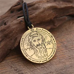 Skyrim Adjustable Rope Chain Golden Slivery Solomon Necklace Pentacle of The Sun Key Jupiter Seal Pendant Talisman Jewelry Gift