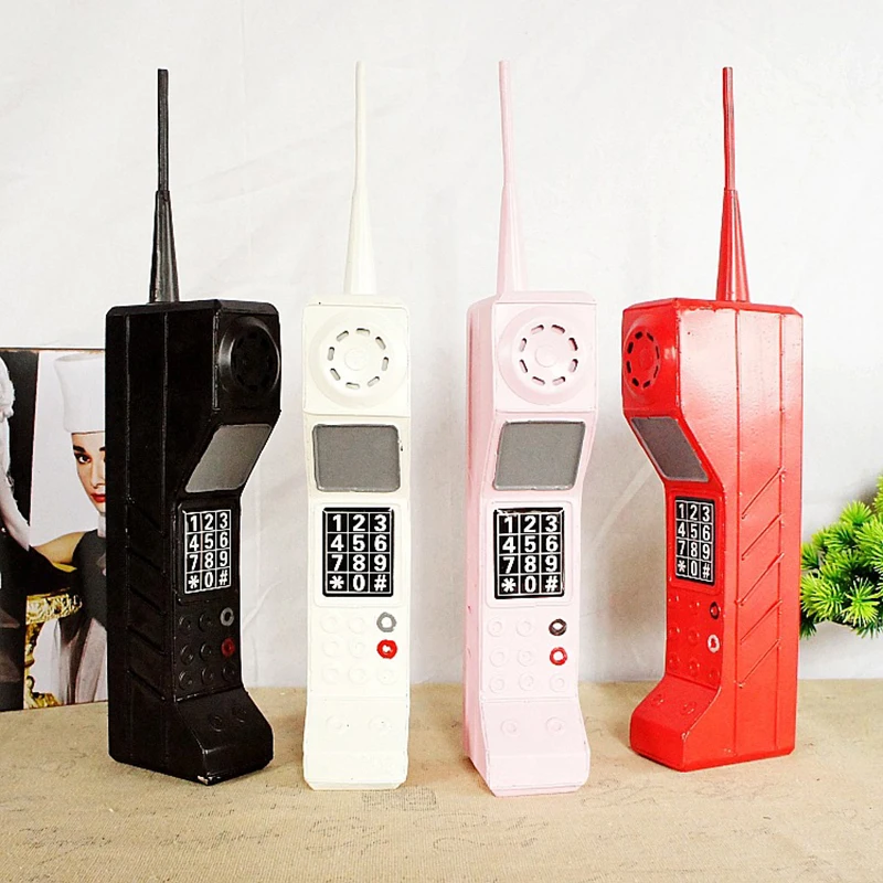 30cm Retro Cellular Phone Model Simulation 1970s Old European Style Mobile Phone Movie Photographic Props Stylized Ornaments