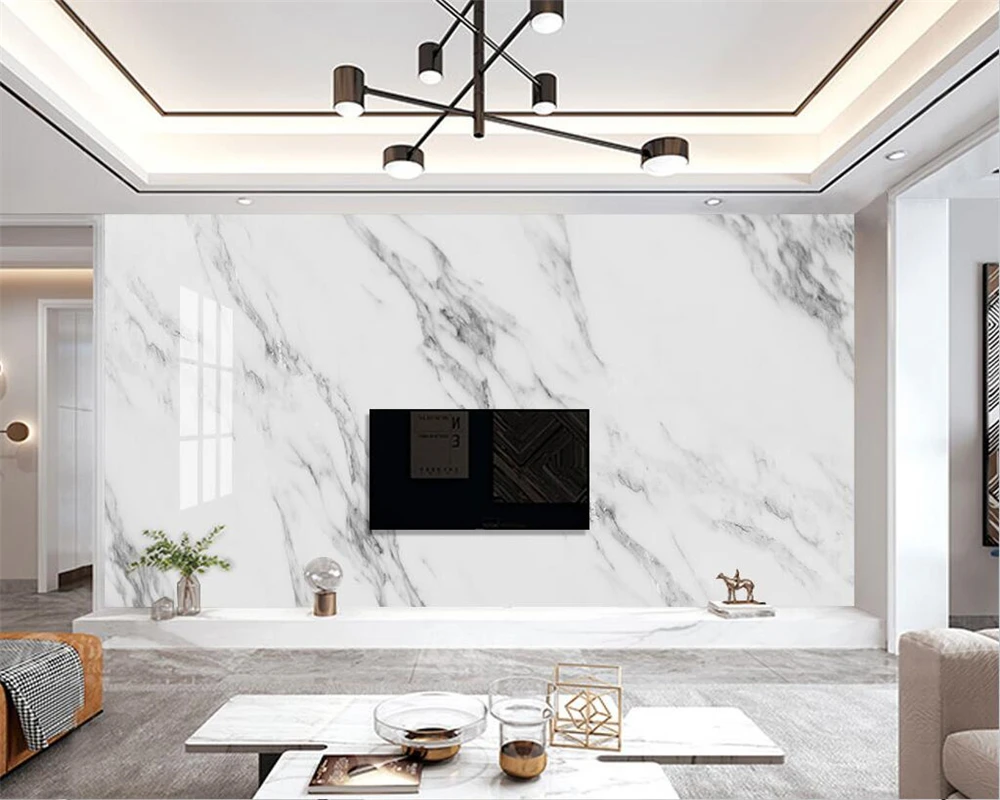 beibehang Customized modern atmosphere simple jazz white gray marble background wallpaper papel de parede papier peint