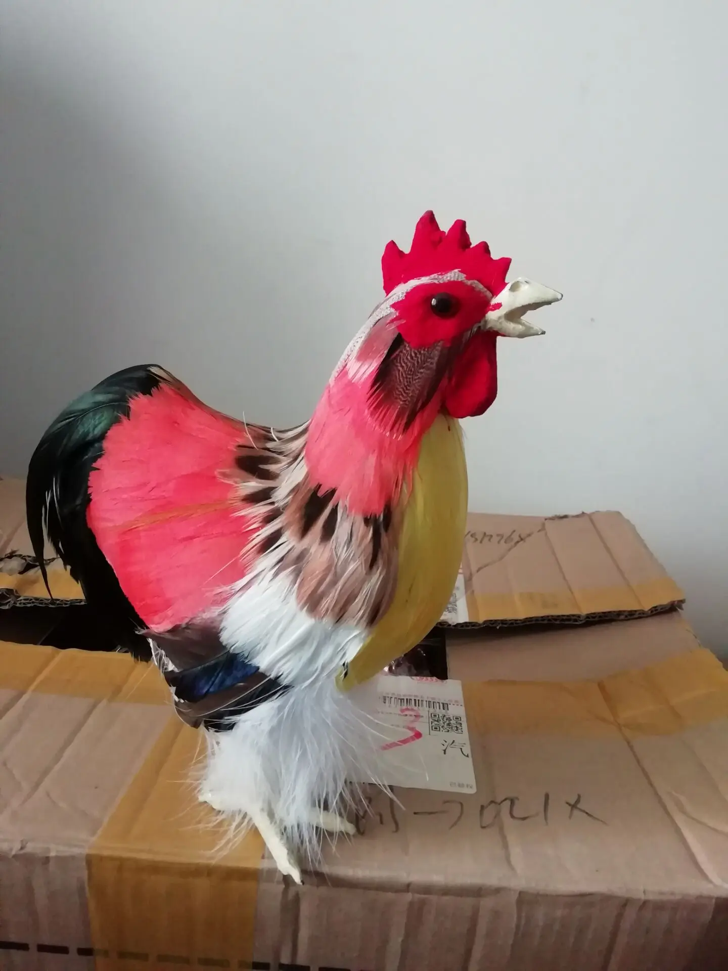 ใหม่ชีวิตจริงไก่น่ารัก Cock ตุ๊กตาของขวัญประมาณ24x18cm