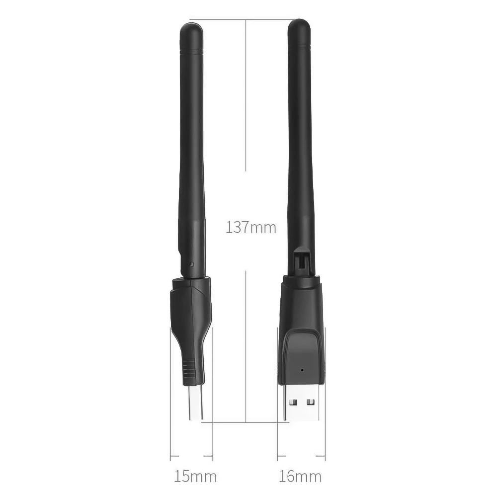 Kebidu Mini MT7601 USB WiFi Sans Fil avec Antenne Adaptateur LAN pour Récepteur Satellite Numérique Freesat V7S V8 Super X800 IP-S2