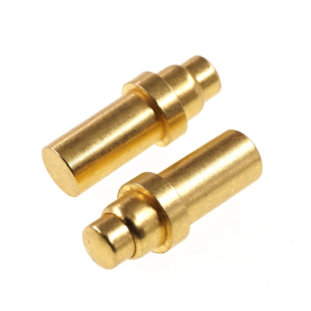 5pcs Large Current 5A Spring Loaded Contact Pogo Pin Connector 6.5 x 17.0 mm Length Through Holes PCB Single 3u Gold plating