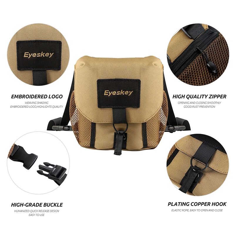 Eyeskey Universal Binocular Bag/Case with Harness Durable Portable Binoculars Camera Chest Pack Bag for Hiking Hunting