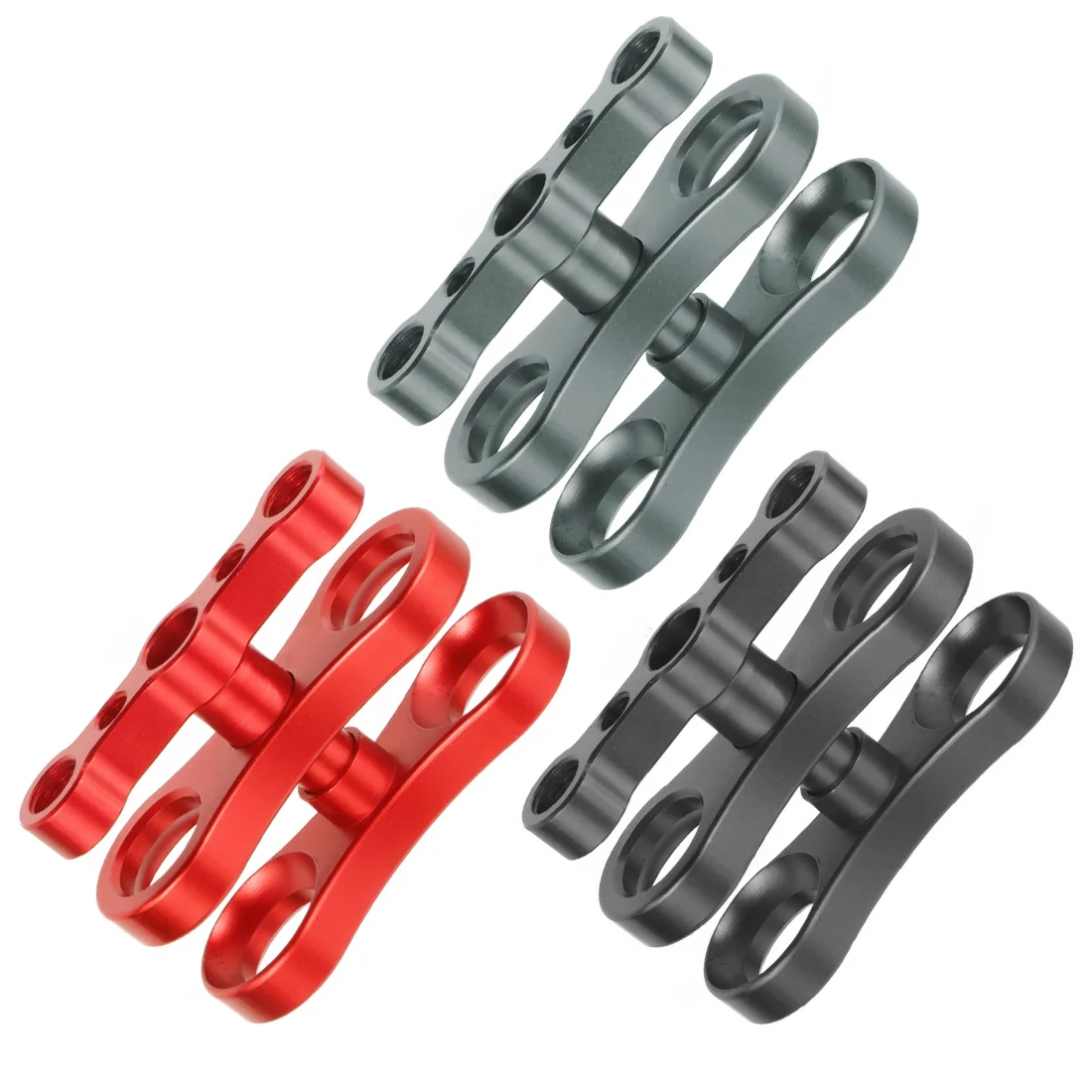 Verbesserter 1-Zoll-Kugel-Schmetterlings-Clip aus Aluminiumlegierung, Tauchlichter-Arm, 360-Grad-Halterung, Adapter für Gopro Osmo Kamera-Zubehör – Detail 20