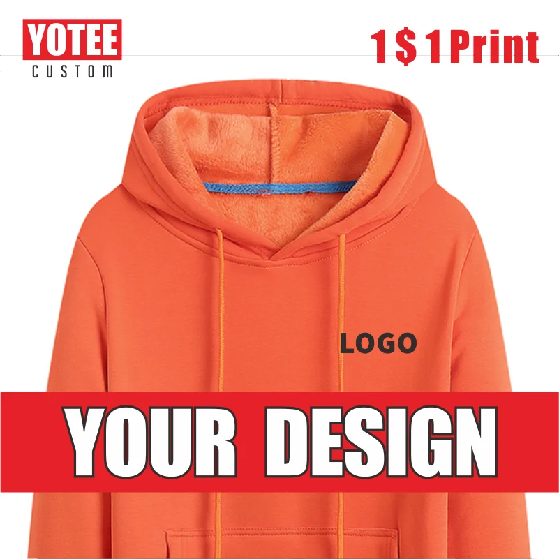 YOTEE autumn and winter thick trend pullover LOGO custom sports men and women casual hoodies