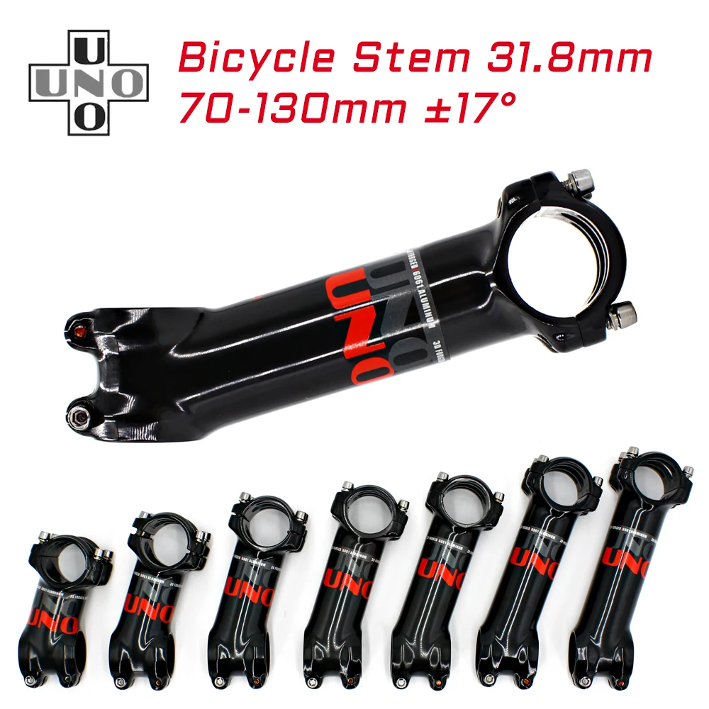 UNO 17degree Stem Bicycle Stem Ultralight Bike Road Stem 31.8 70/80/90/100/110/120/130mm mtb Bike Stem Bike Accessories Parts