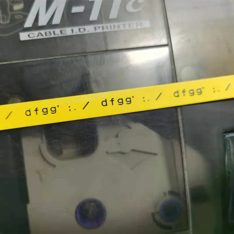 Heat Shrink Tube com Impressão Gráfica Linha Máquina Eletrônica Dedicado Amarelo High Shrink 14 mm de Largura 2:1