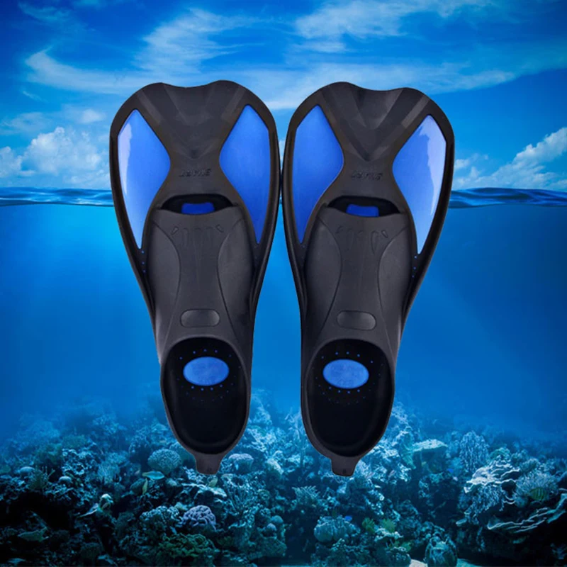 Flippers Fins Short Floating Training Swimming Fins Adults Kids Travel Fins for Diving Swimming B2Cshop