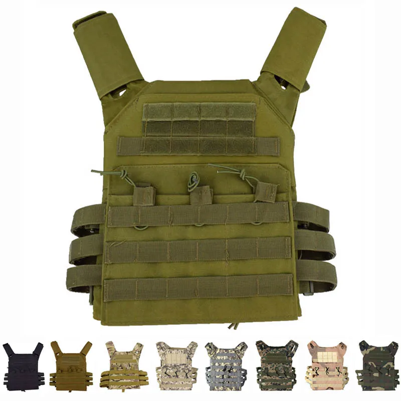 Airsoft Hunting Equipment Tactical Vest Camouflage Military Body Armor Shooting Paintball Plate Carrier MOLLE Protective Vest