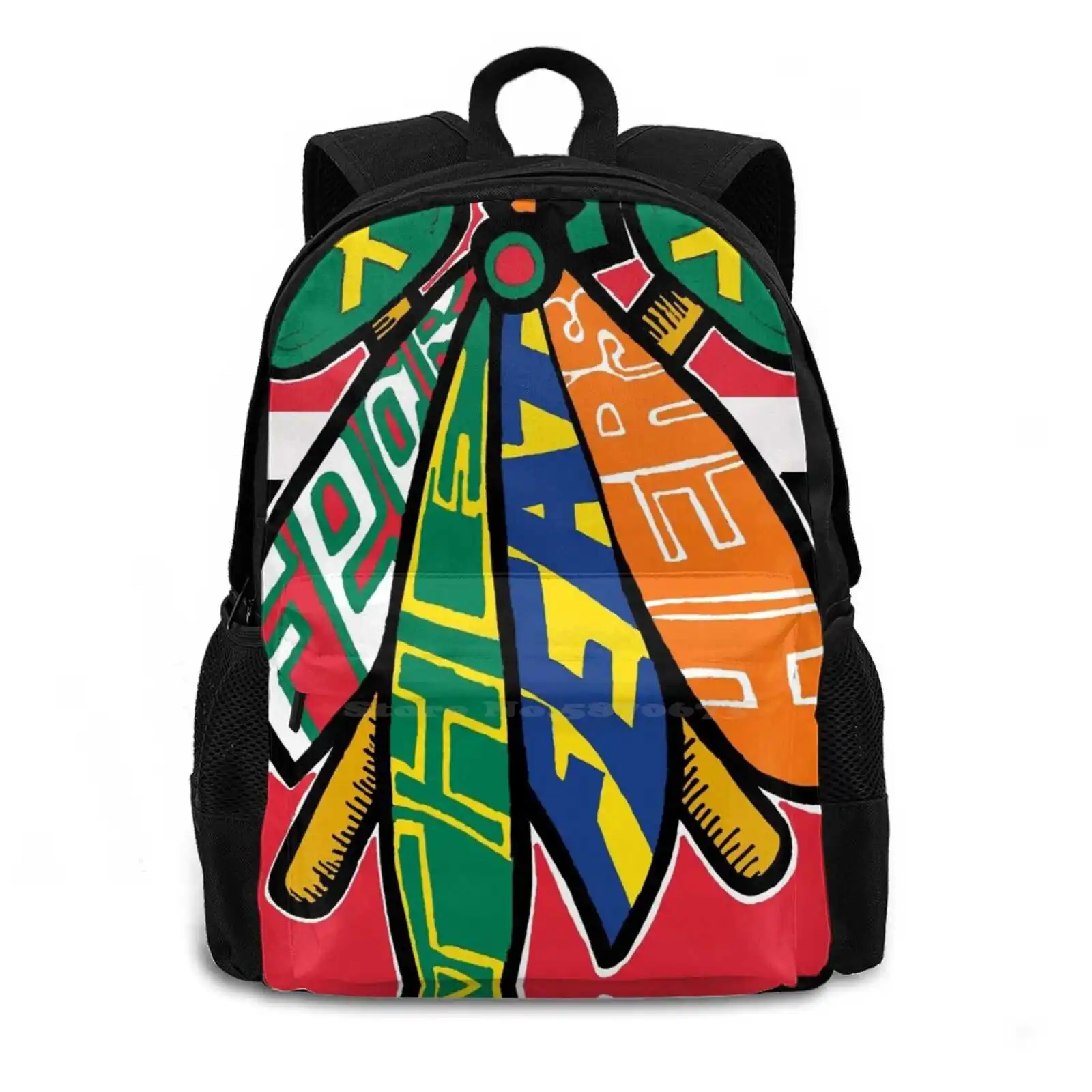 Fear The Feathers Travel Laptop Bagpack School Bags Chicago Hockey