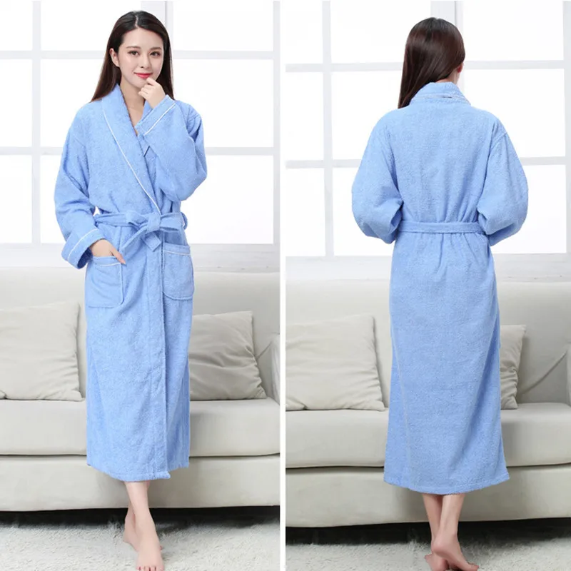 

Casual Women Toweling Terry Robe 100% Cotton Bathrobe Soft Ventilation Sleeprobe Winter Warm Homewear bridesmaid robes