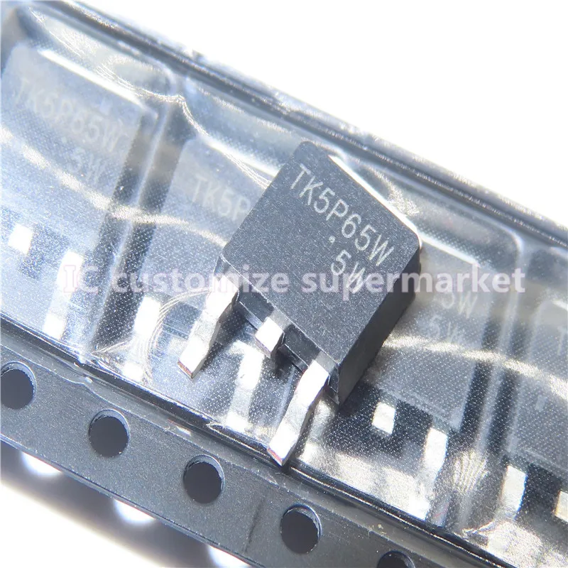 10 pz/lotto Transistor NWE TK5P65W TO-252 SMD