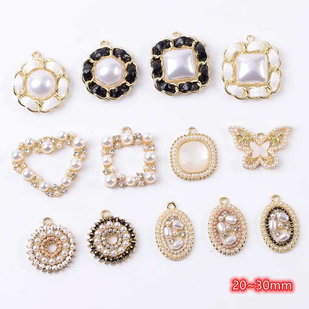 Fashion Pearl Cluster Charms for DIY Jewelry Making 10pcs Vintage Pendants Necklaces Earrings Bracelets Handmade Jewelry Finding