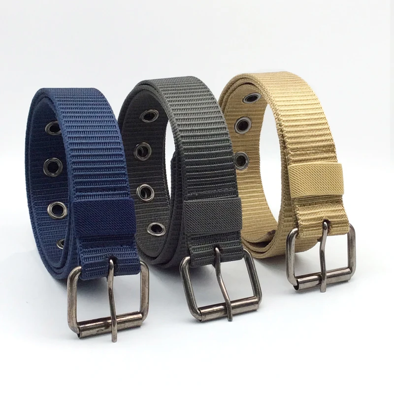 ZLY 2021 New Fashion Tacticle Belt Men Women Unisex Canvas Material Alloy Metal Pin Buckle Quality Casual Jeans Solid Style Belt