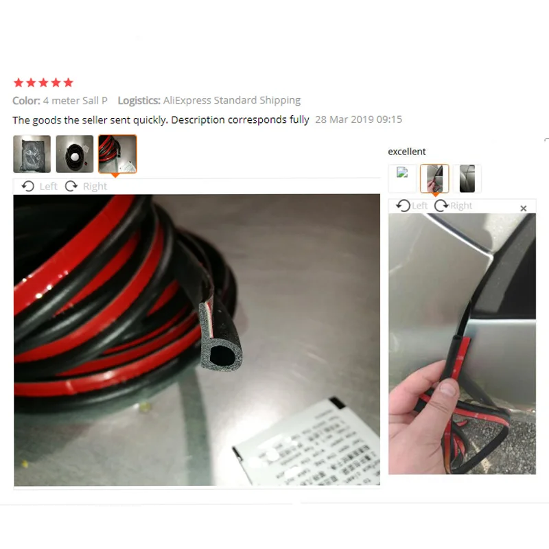 9 Shape Auto Rubber Seals Car Door Sealing Strip for Car Noise Insulation Soundproofing Car Rubber Seal
