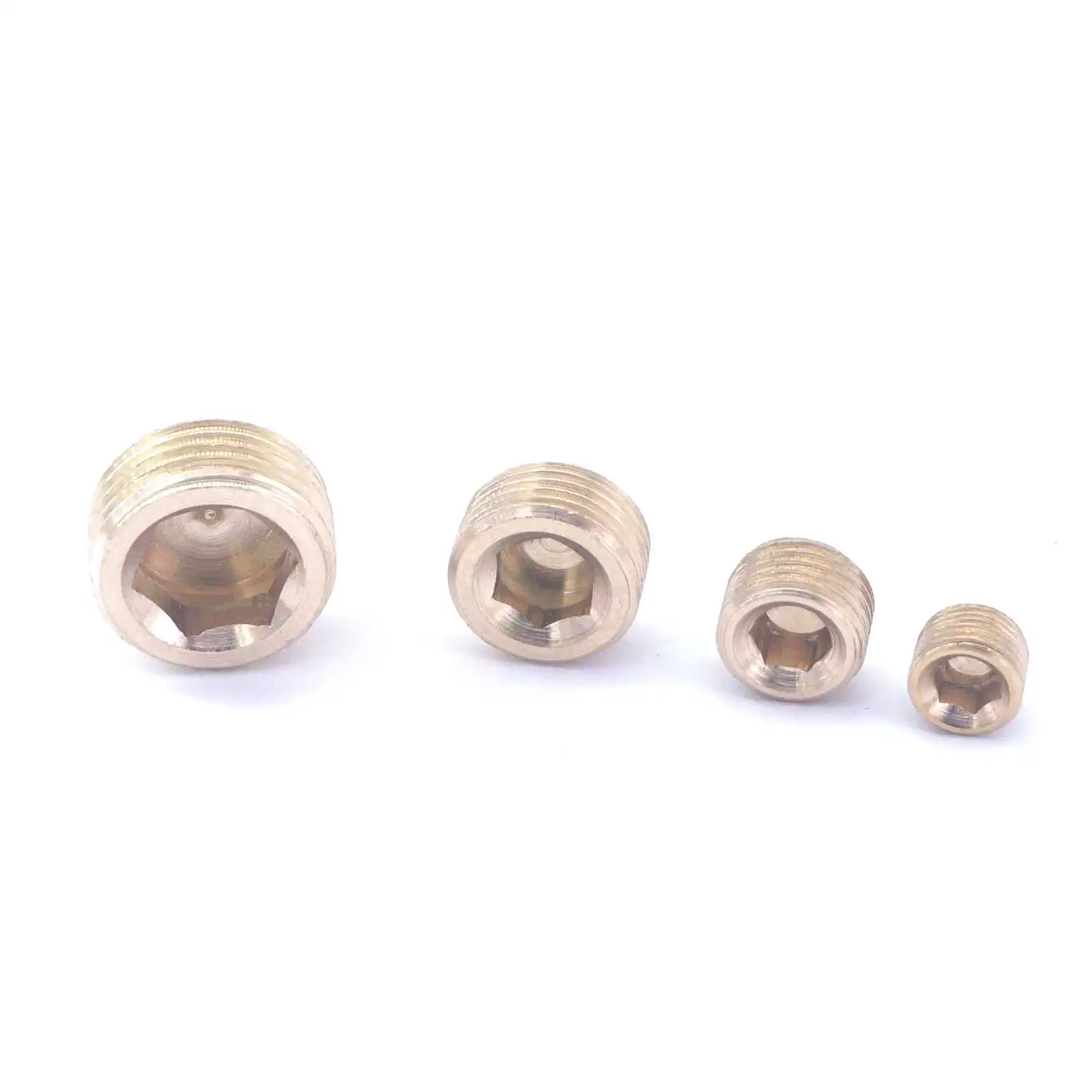 

(2) M5 M6 M8 M10 M12 M14 M16 M18 M20 M22 Male Metric Thread Brass Countersunk Plug Socket Hex Head End Cap Pipe Stopper