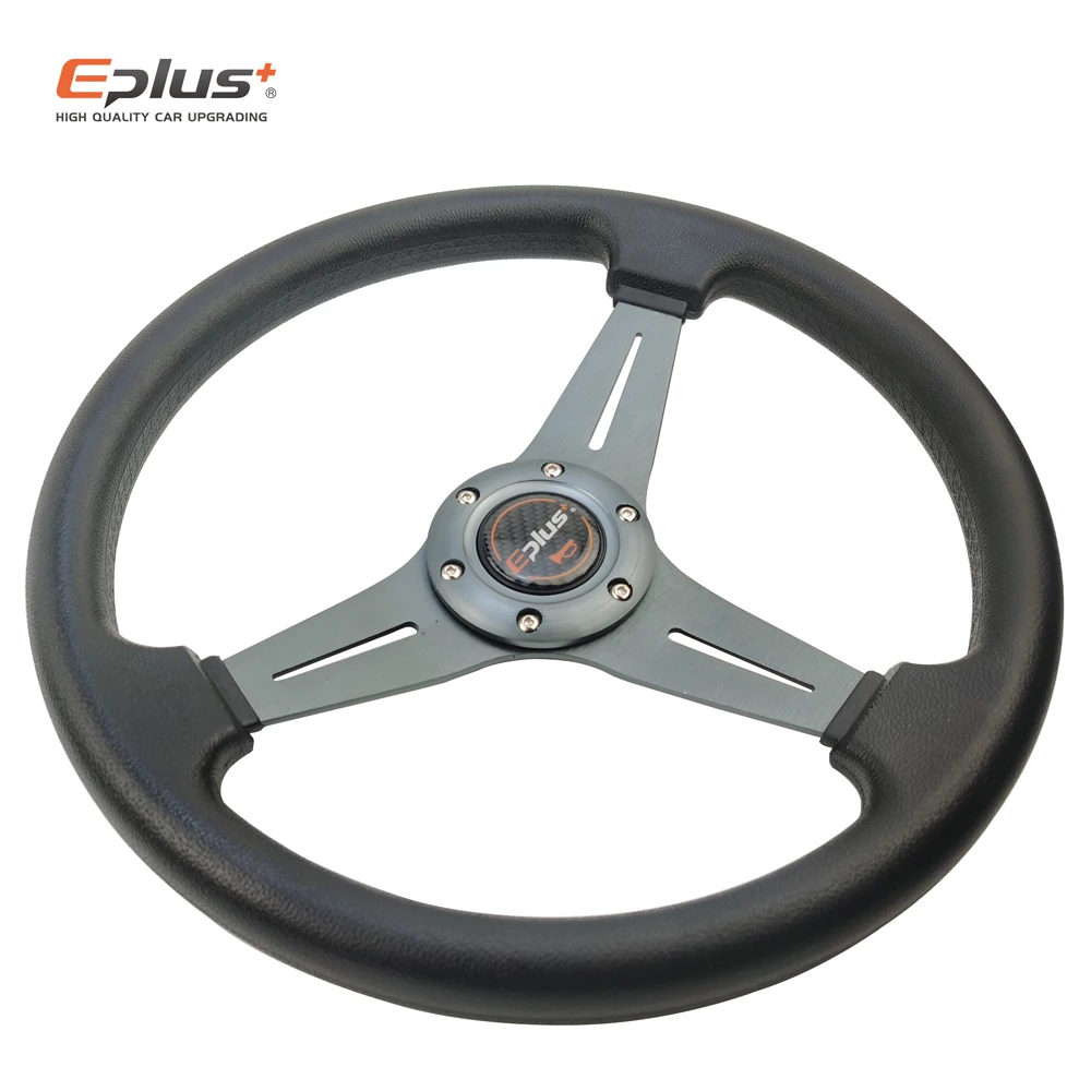 EPLUS Car Sport Steering Wheel Racing Type High Quality Universal 14 Inches 350MM Aluminum PU 5 Color Car Styling Quick Release