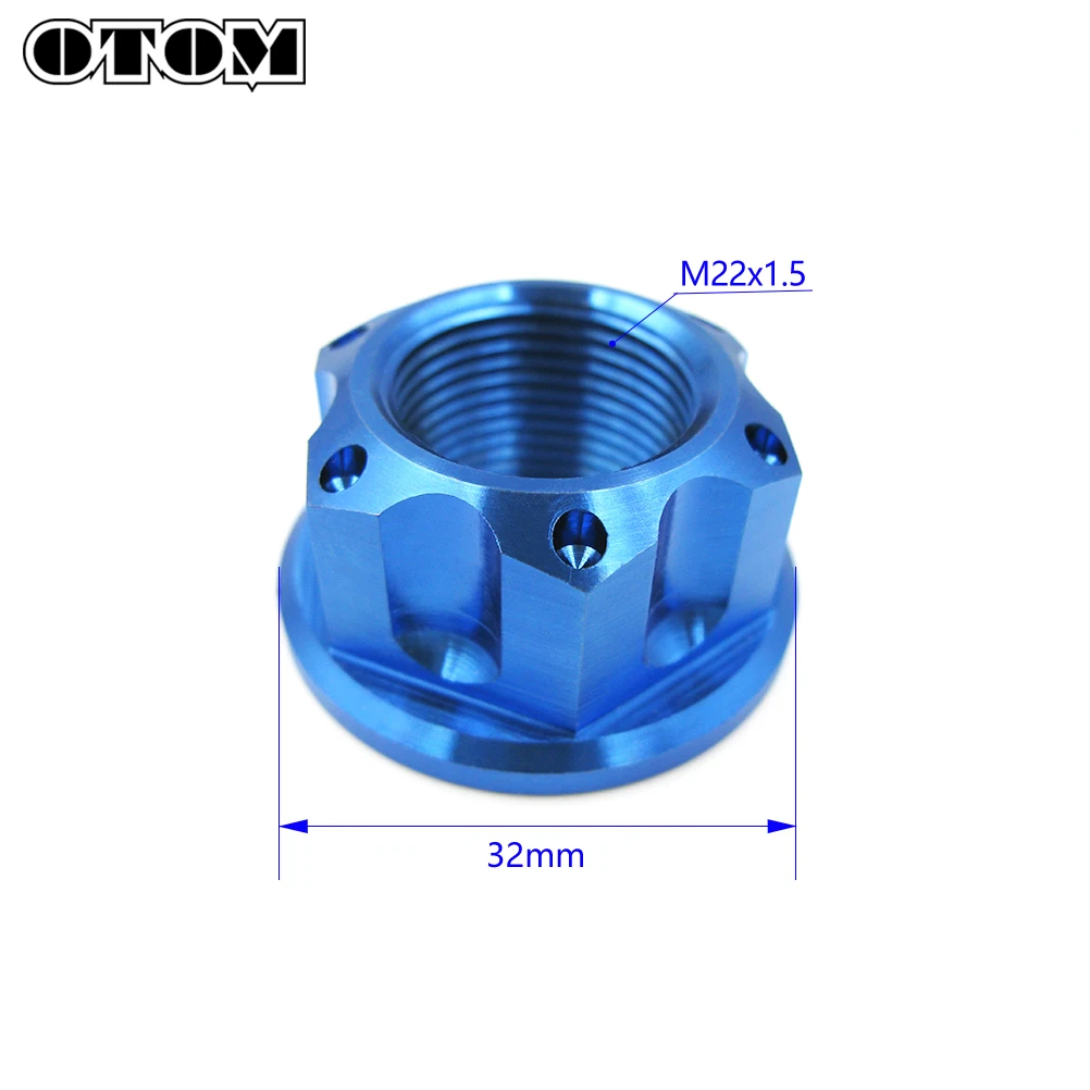 OTOM Motocross M22*1.5 Rear Axle Nut Bicycle Titanium Alloy Rear Wheel Fixed Bolt Screw Cap For HONDA CRF KAWASAKI KXF 250 450