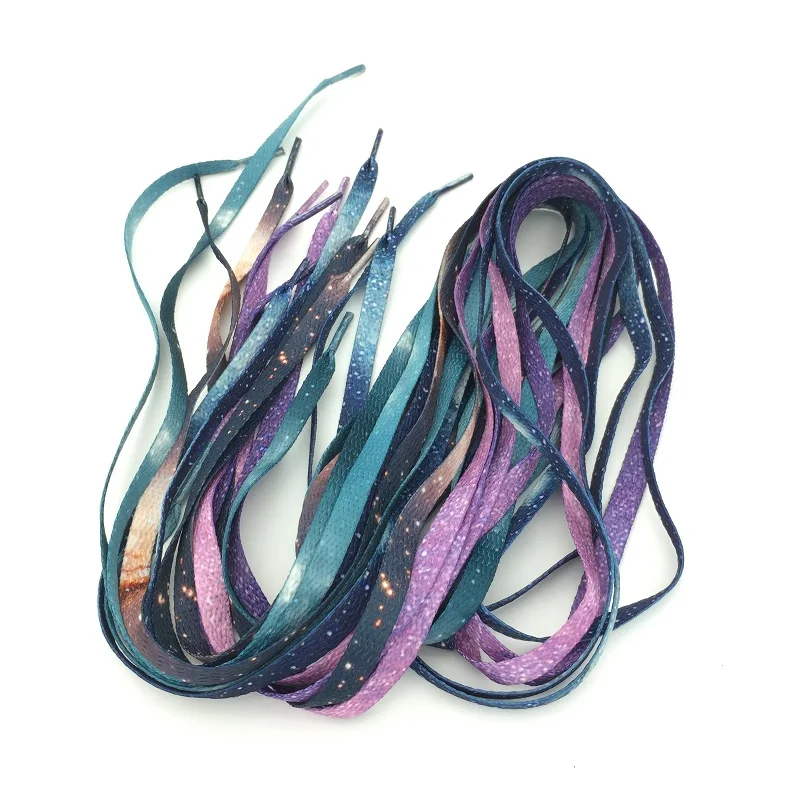1pair 120-160cm Printed Flat Canvas Shoelaces Starry Series Sneaker Shoe Laces Boots Strings shoes accessories image 3