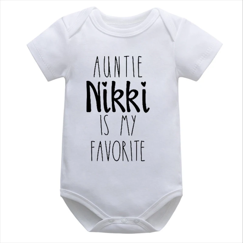 Auntie Is My Favorite Baby Clothes Aunt Gift 2021 Personalized Mommy and Me Clothes Customizable Fashion T-Shirts M