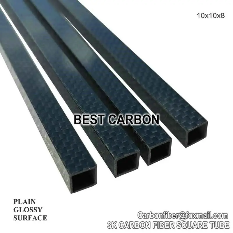 Free shipping 1000mm Length SQUARE 10 12 15 18 20 22 25 30 40mm Twill Matte High Quality 3K Carbon Fiber Fabric Wound Tube