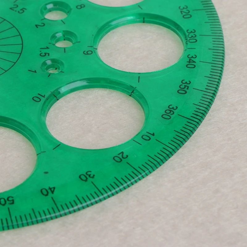 360 Degree Protractor All Round Ruler Template Circle School Drafting Supplies Back to School Creative Stationery