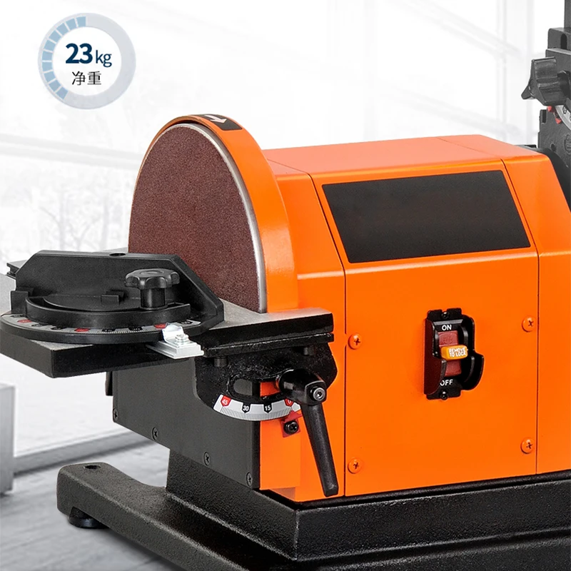 900w Abrasive Disc Sanding Belt Machine High-power Sanding Machine Desktop Woodworking Grinding Wheel Sanding And Polishing