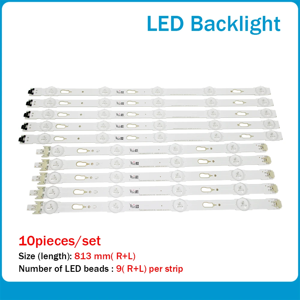 

10pcs LED strip For SamSung 40" TV UE40JU6000 V5DU-400DCA-R1 400DCB BN96-34791A BN96-34792A S_5U75_40_FL_L04 R05 LM41-00120S