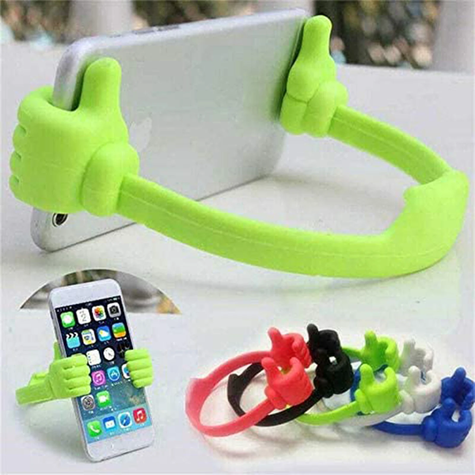 Thumbs Up Mobile Cell Phone Holder Movie Watching Lazy Bed Desktop Mount Stand Silicone Universal Cellphone Tablet Desk Holder