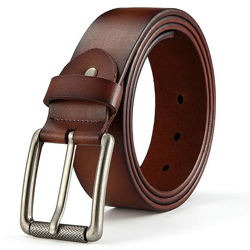 Cinto masculino de couro, cinto com fivela