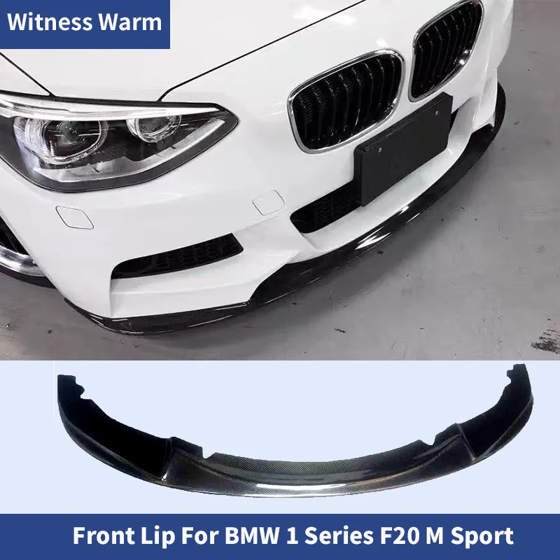 for F20 Carbon Fiber Front Bumper Lip Chin Spoiler for Bmw 1 Series F20 m Sport Hatchback 2012- 2018 Car Styling