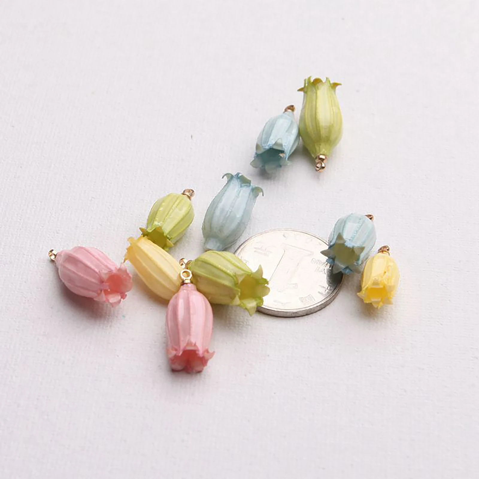 2 PCs Resin Real Flower Pendants Charms For Jewelry Making Handmade Resin Jewelry DIY Findings Pendant Flower 20mm - 7mm