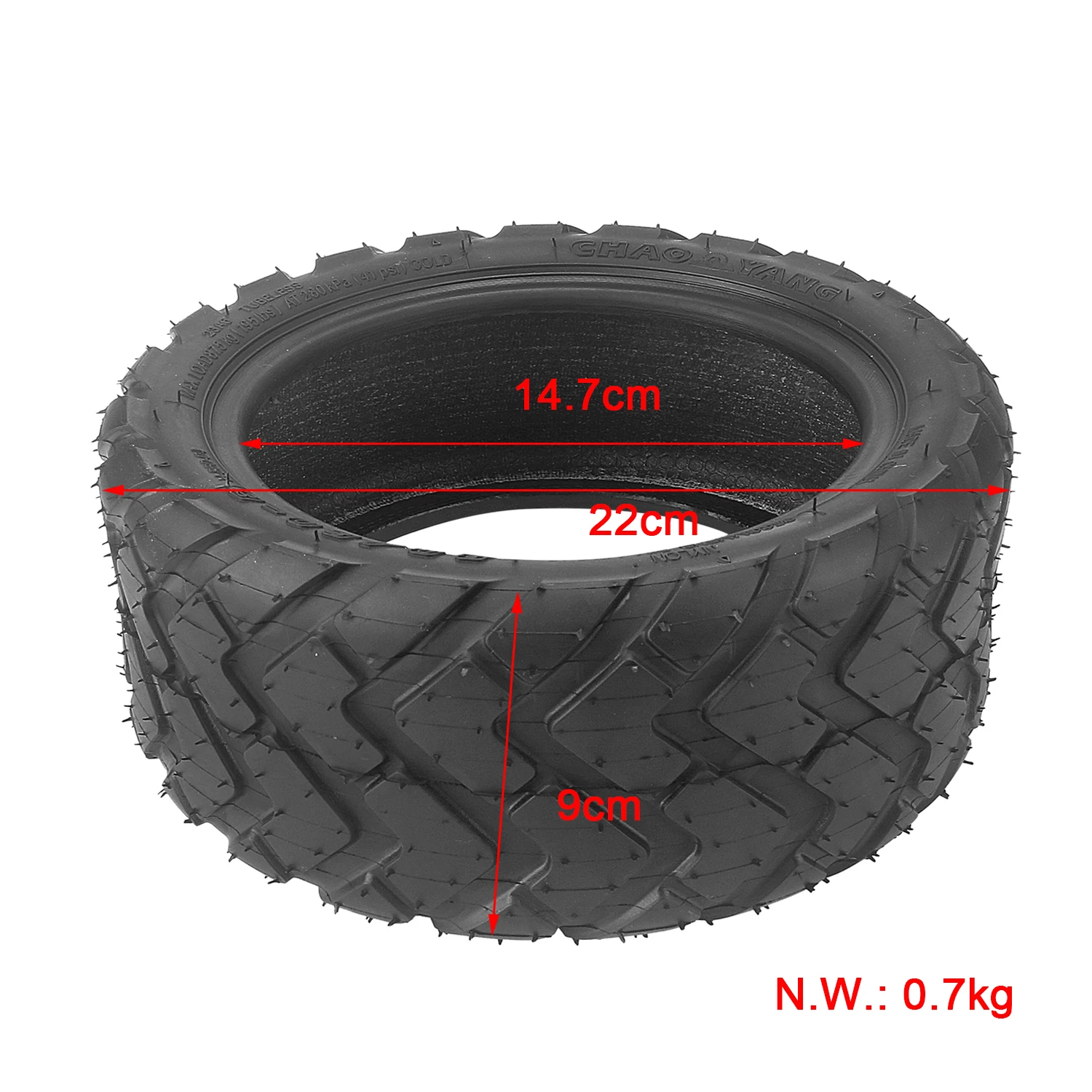 

CHAOYANG 80/65-6 Wear-resistant Tubeless Tire for 10 inch Electric Scooter Thickened 80/65-6 Outer Tyre without Inner Tube Tyres