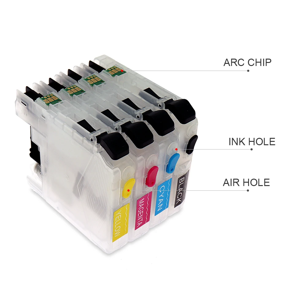 OYfame LC103 LC105 LC107 refillable ink cartridge for brother MFC- J4310DW J4410DW J4510DW J4610DW J4710DW J6520DW J6720DW