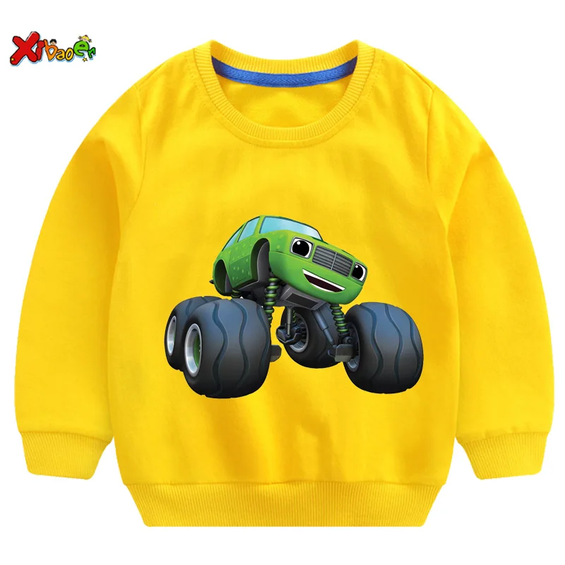 Blaze Car Clothes Kids Chothes Children Boy Girl Hoodies Boys Coat Monster Machine Kids Boys Blazing Speed Cartoon Sweatshirts