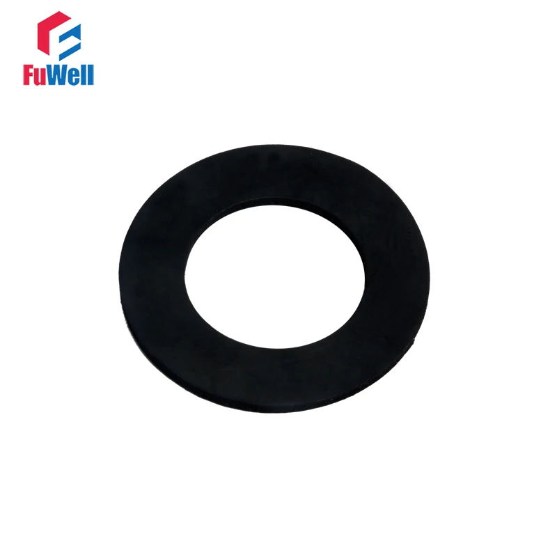 Black Rubber Flat Gasket Ring DN125/200/300/500/800 NBR Oil Resistant Rubber Ring Gasket Washer Flat Gasket for Flange Bracket