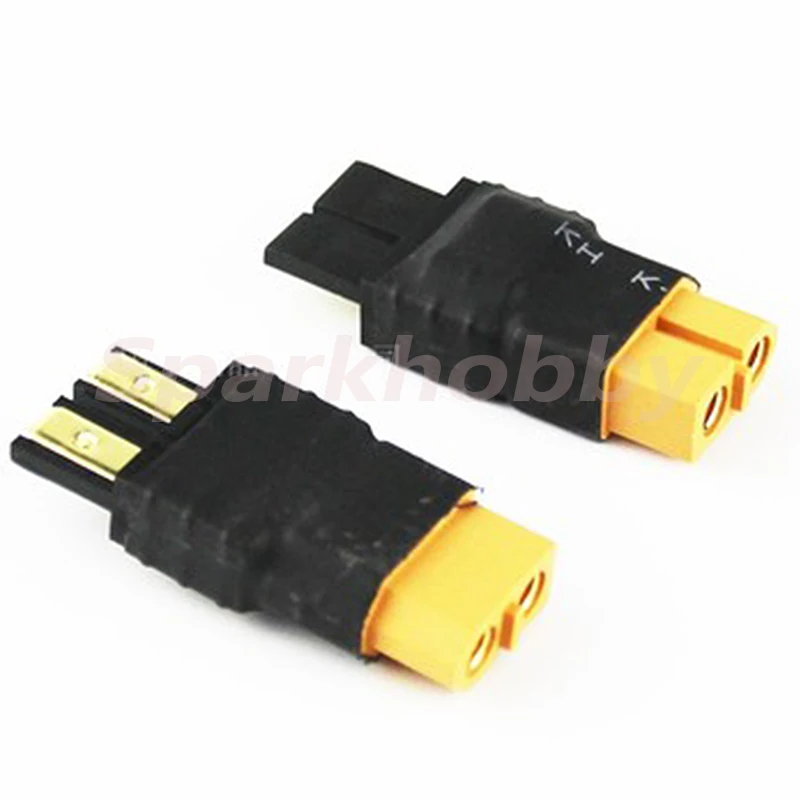 2PCS NEW TRX to XT60 Connector Plug Male Female Integrated Conversion Battery Connector Adapter For RC Lipo Battery ACCS parts