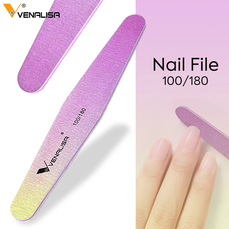 Venalisa lime à ongles tampon à ongles outil pour manucure pédicure Gel vernis à cuticules dissolvant Nail Art accessoires 5 pièces/ensemble