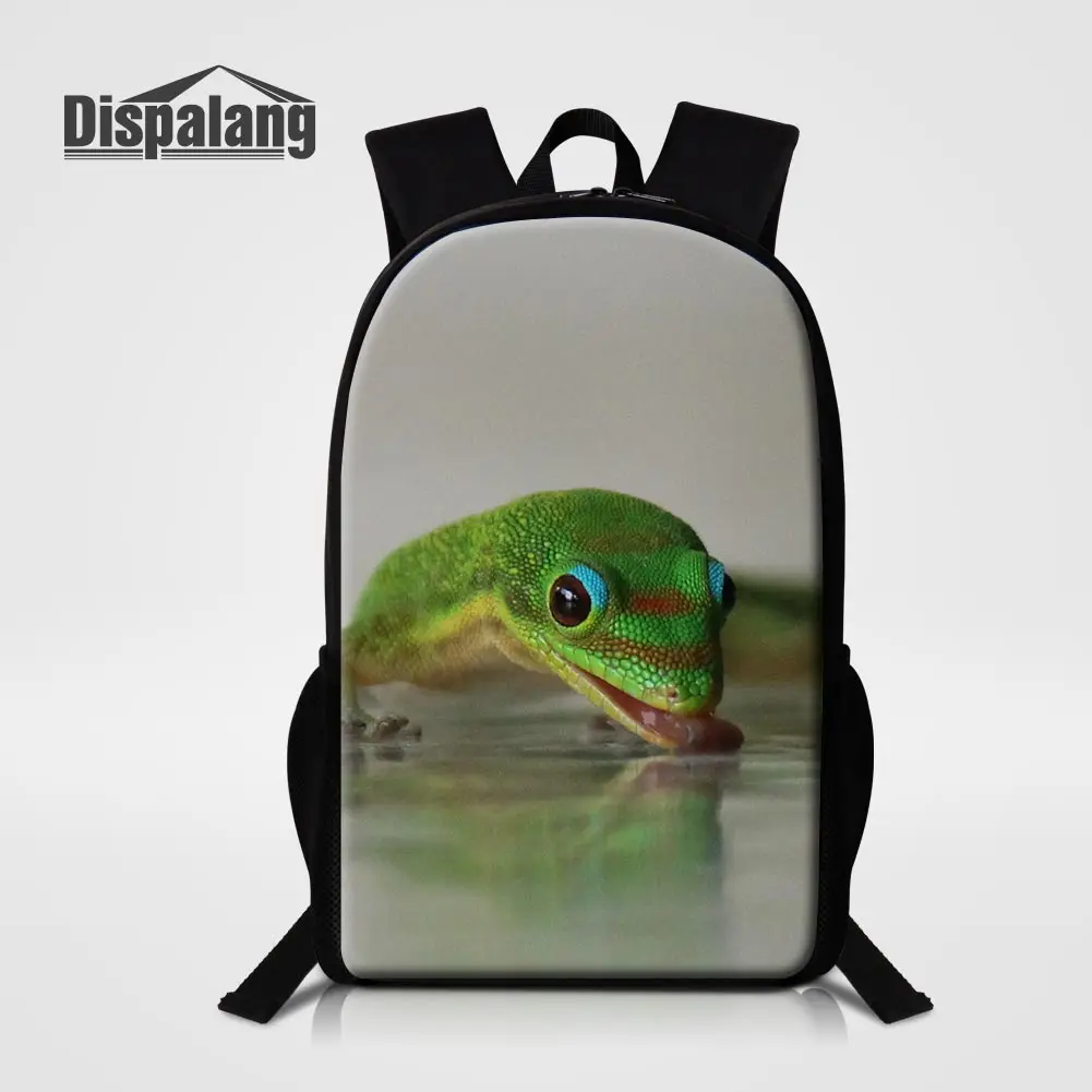 Boy Custom Logo School Backpack Animal Lizard Sublimation Printing Student Schoolbags Children DIY Bookbag Kids Big School Bag