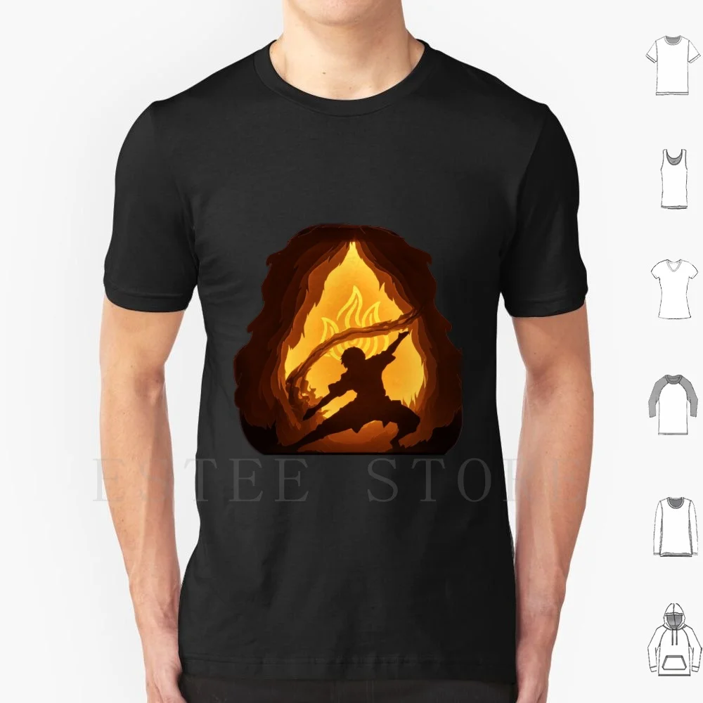 Firebender-The Legendary T Shirt DIY Big Size 100% Cotton Aesthetic Sasuke Obito Hokage Mitsuki Kakashi Uchiha Jiraiya Minato