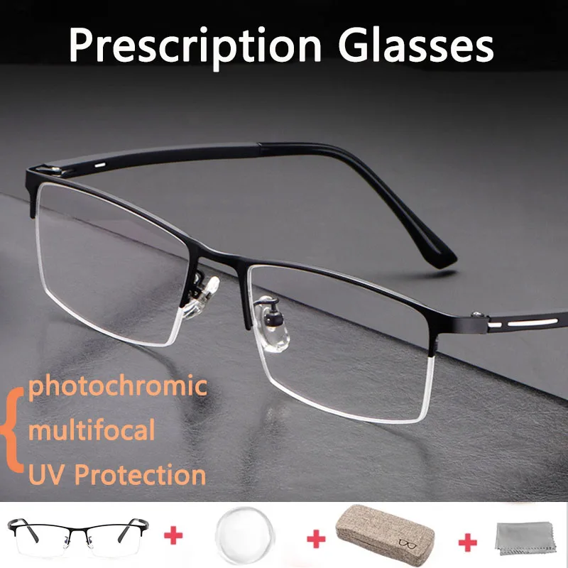 

Custom Prescription Reading Glasses Unisex Multifocal Photochromic Myopia Glasses Bifocal Outdoor Drive Eyeglasses Astigmatism