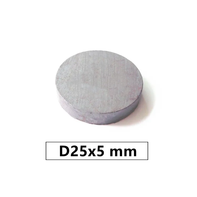 

50pcs/lot Y30 Disk Ferrite Magnet 25*5 mm Permanent magnet 25mm x 5mm Black Round Speaker 25x5 mm