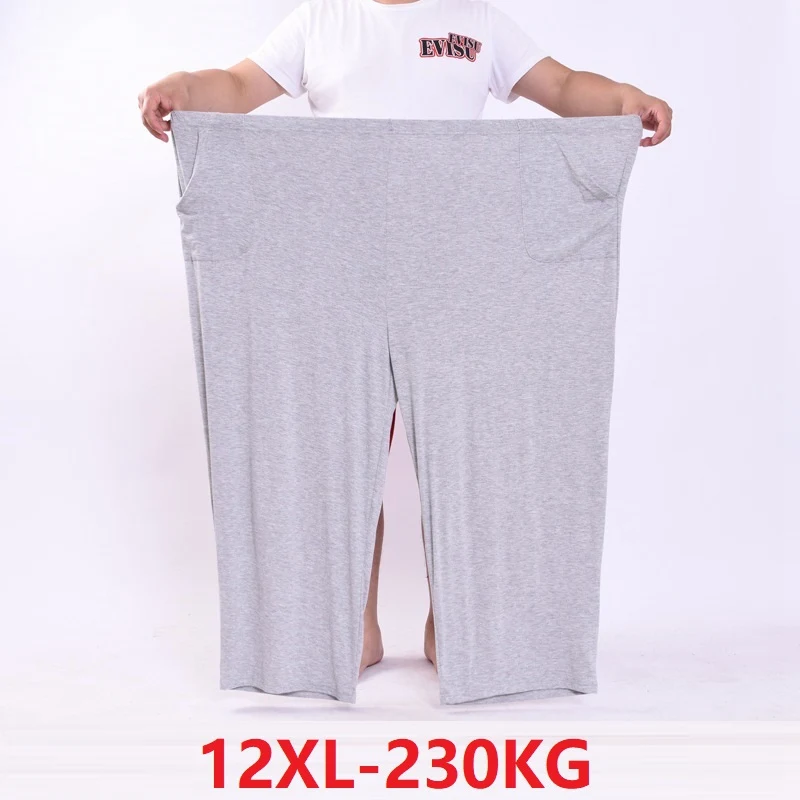 Summer Men modal sleep bottoms Home Wear Plus Size 7XL 8XL 11XL 12XL oversize Soft Sleep Wear sleep Pants Breathable soft pants